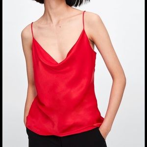Zara Red Silk Cami